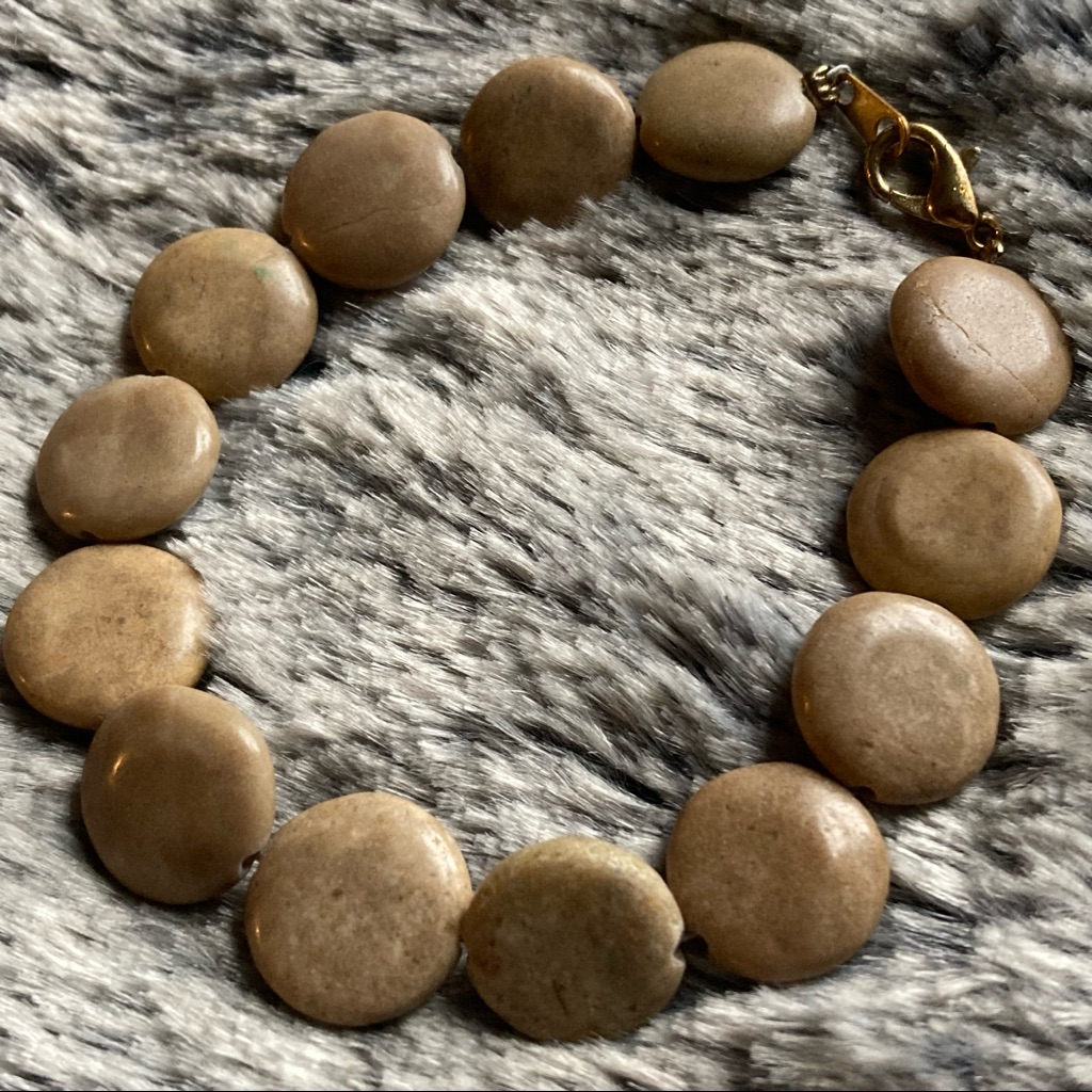 Natural Tan Jasper Gemstone Bracelet